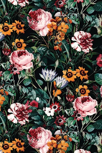 Floral & Botanical Patterns: Big Flower IV by Burcu Korkmazyurek