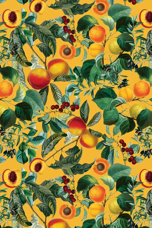 Floral And Fruit Pattern II by Burcu Korkmazyurek wall art