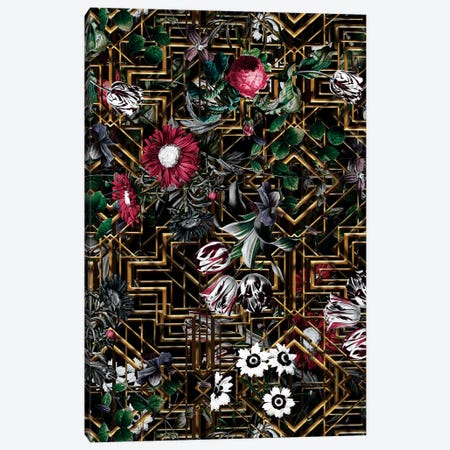 Gatsby And Floral Pattern Canvas Print #BUR182} by Burcu Korkmazyurek Canvas Print