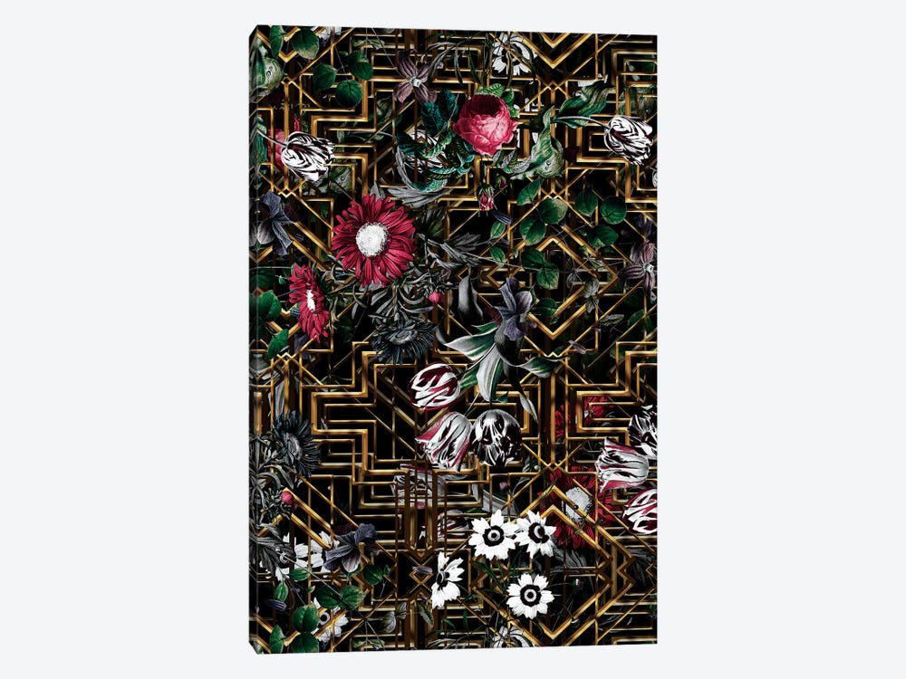 Gatsby And Floral Pattern by Burcu Korkmazyurek 1-piece Art Print