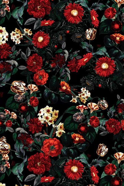 Night Garden XXXVIII by Burcu Korkmazyurek multi panel art