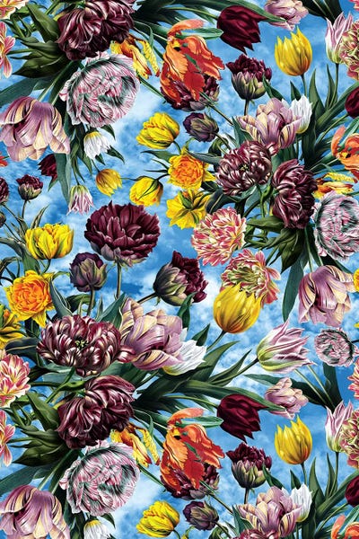 Floral & Botanical Patterns: Sky Garden by Burcu Korkmazyurek