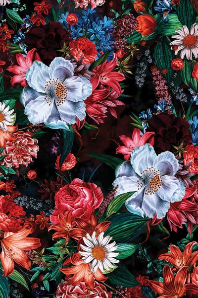 Midnight Garden XXII by Burcu Korkmazyurek metal wall art