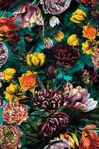 Botanical Multicolor Garden by Burcu Korkmazyurek metal wall art