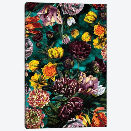 Botanical Multicolor Garden Canvas Print #BUR200} by Burcu Korkmazyurek Canvas Wall Art