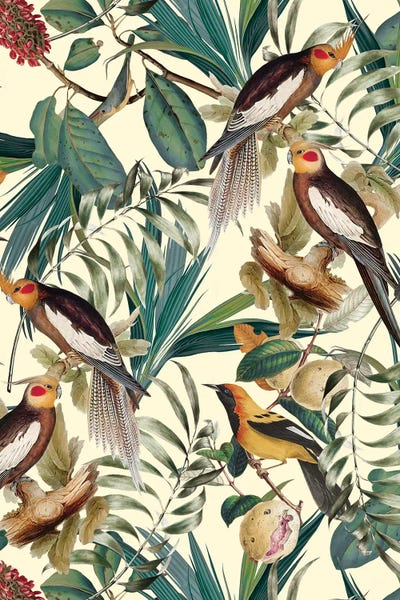Animal Patterns: Floral And Birds Vintage Garden by Burcu Korkmazyurek