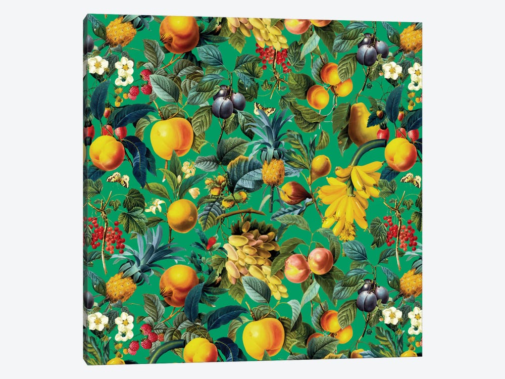 Fruit Pattern by Burcu Korkmazyurek 1-piece Canvas Print