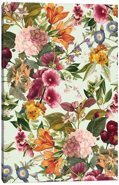 Summer Botanical Garden XVII Canvas Art Print - Burcu Korkmazyurek