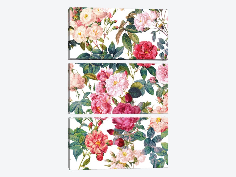 Rose Garden VII by Burcu Korkmazyurek 3-piece Canvas Artwork