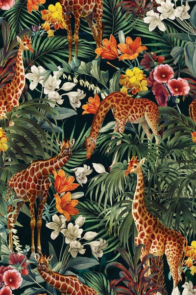 Giraffes: Beautiful Forest VIII by Burcu Korkmazyurek