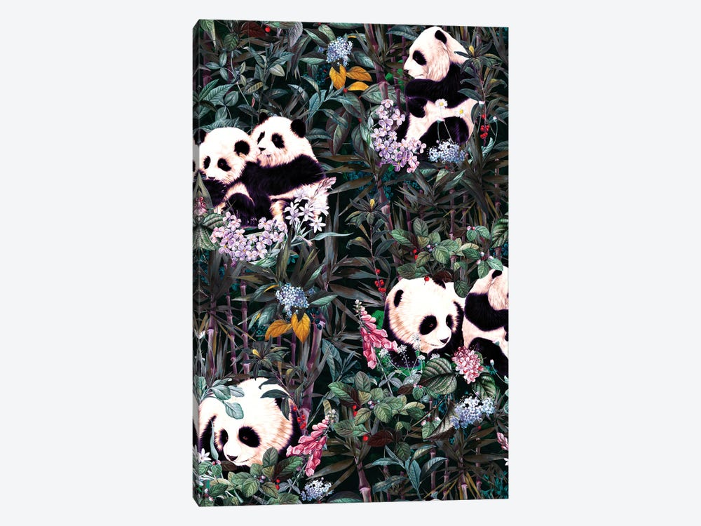 Rainforest Pandas by Burcu Korkmazyurek 1-piece Canvas Art