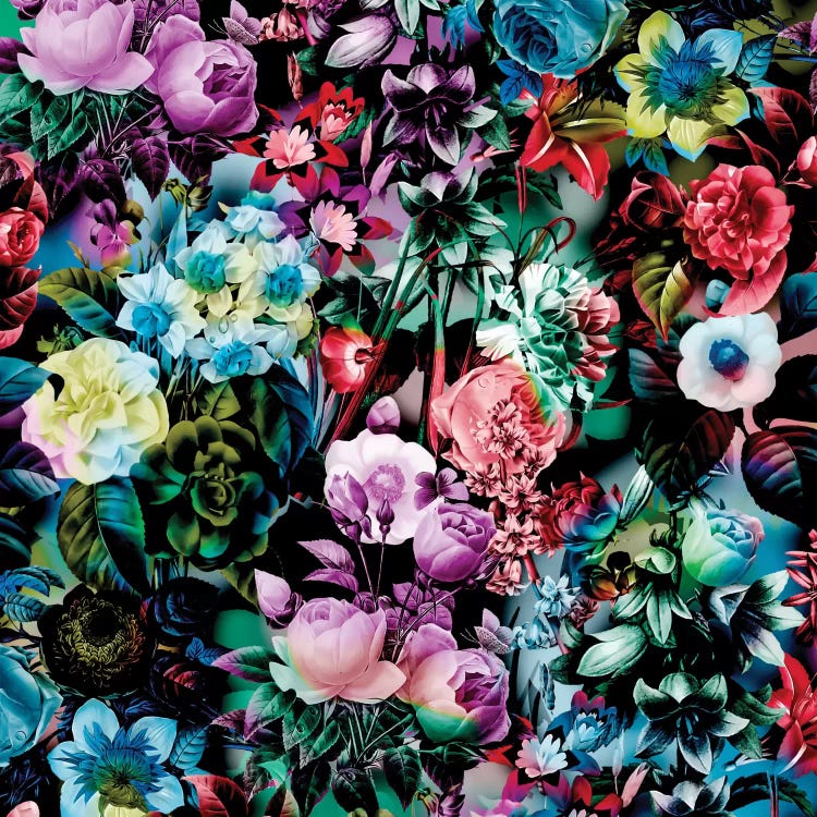 Multicolor Floral Pattern by Burcu Korkmazyurek wall art