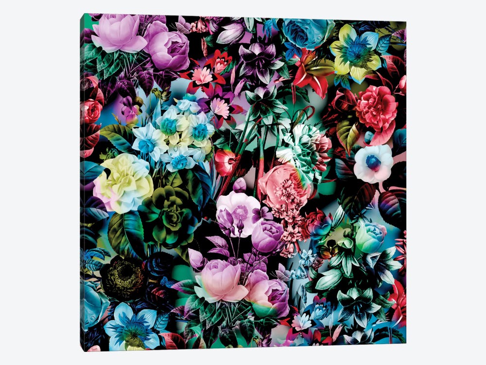 Multicolor Floral Pattern 1-piece Canvas Art
