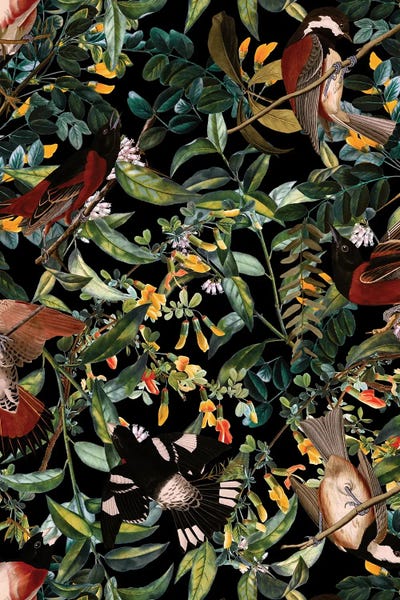 Floral And Birds XLIV by Burcu Korkmazyurek art print