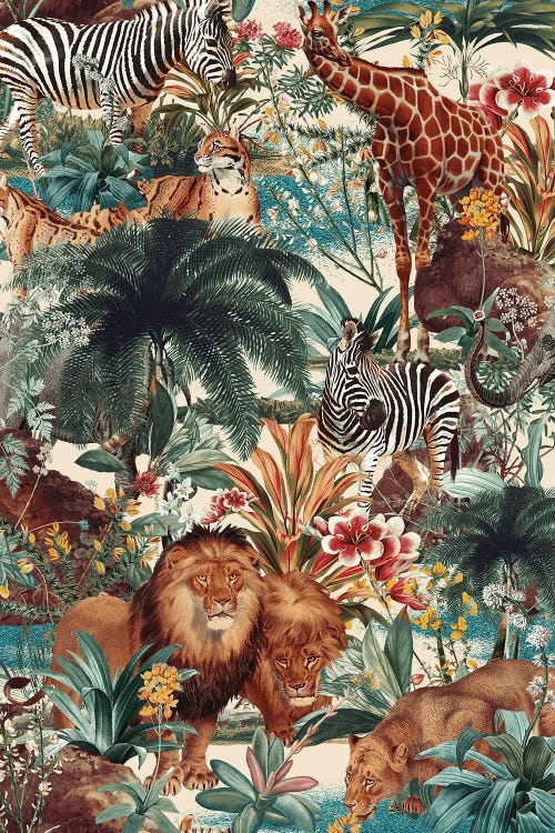 Floral And Animals Pattern IV