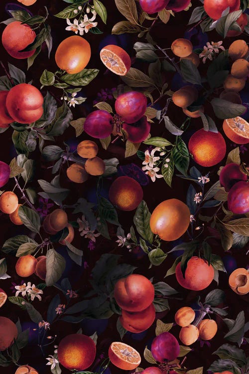 Burcu Korkmazyurek: Vintage Fruit Pattern XXIV by Burcu Korkmazyurek