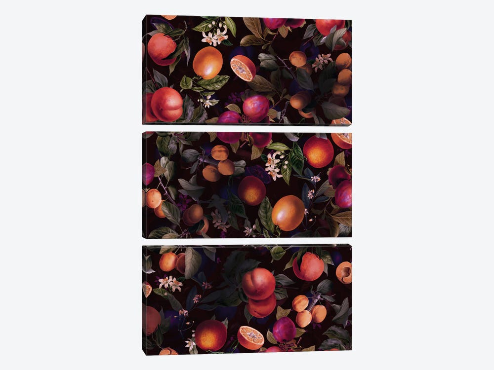 Vintage Fruit Pattern XXIV by Burcu Korkmazyurek 3-piece Canvas Artwork
