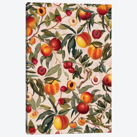 Vintage Fruit Pattern XXIII Canvas Print #BUR301} by Burcu Korkmazyurek Canvas Print