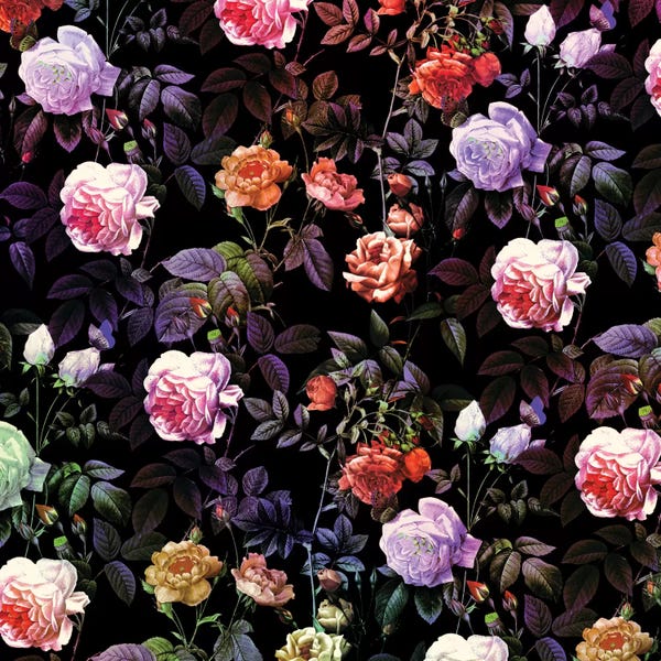 Floral & Botanical Patterns: Night Forest III by Burcu Korkmazyurek