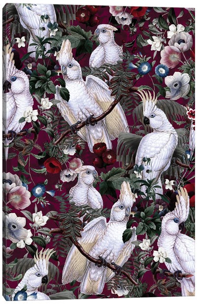 Floral And Birds XLI Canvas Art Print - Burcu Korkmazyurek