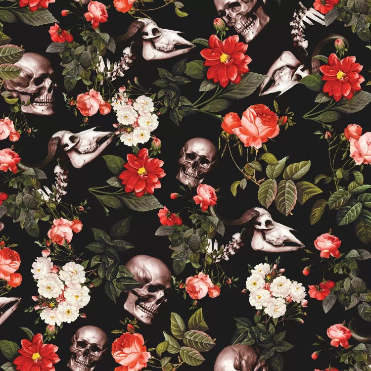 Skull And Floral