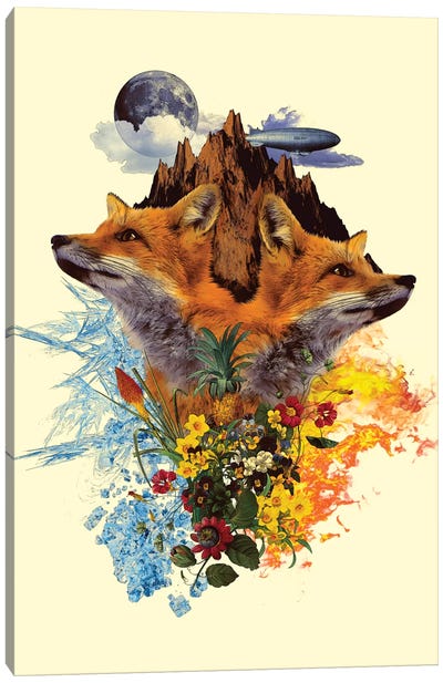Wolf Canvas Art Print - Burcu Korkmazyurek