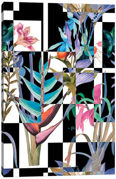 Floral Illusion Canvas Art Print - Burcu Korkmazyurek