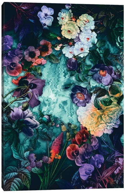 Hypnotic Florals Canvas Art Print - Burcu Korkmazyurek