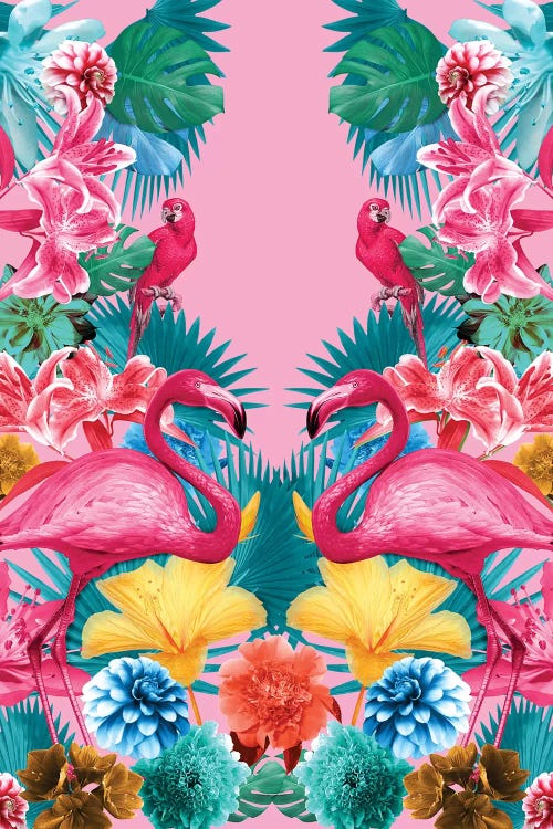 Flamingo And Tropical Garden