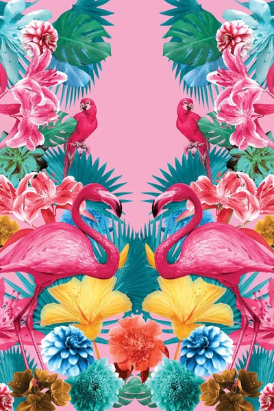 Floral & Botanical Patterns: Flamingo And Tropical Garden by Burcu Korkmazyurek