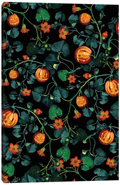 Halloween Canvas Art Print - Floral & Botanical Patterns