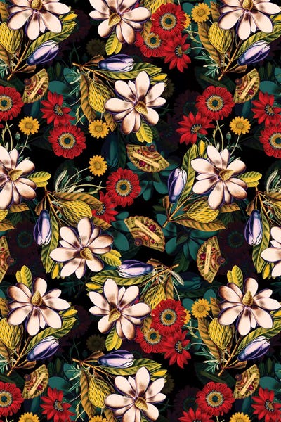 Magnolias: Japanese Floral Pattern by Burcu Korkmazyurek