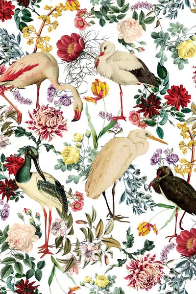 Animal Patterns: Long Legged Birds I by Burcu Korkmazyurek