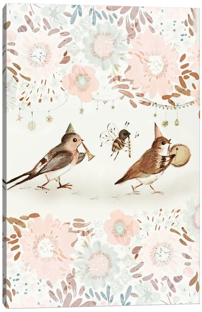 Bird Pageantry Canvas Art Print - Bernadett Urbanovics
