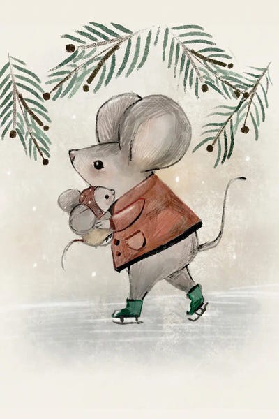 Kids Sports Art: Mom And Me - Mice by Bernadett Urbanovics