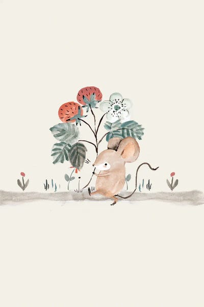 Rodents: Strawberry Picker by Bernadett Urbanovics