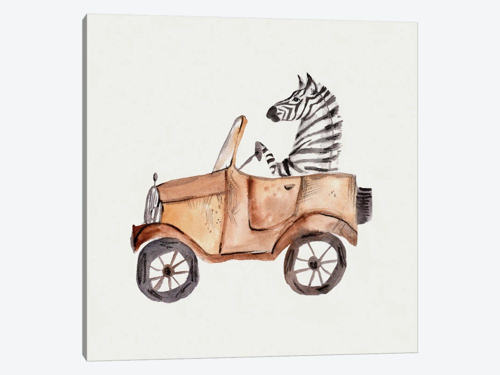 Africa Series - Zebra In Car by Bernadett Urbanovics 1-piece Art Print