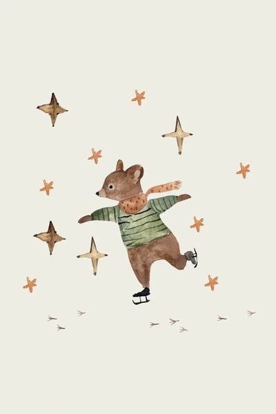 Kids Sports Art: Preparing For Christmas - Bear by Bernadett Urbanovics