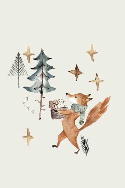 Christmas Animals: Preparing For Christmas - Fox by Bernadett Urbanovics