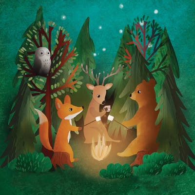 Bonfire by Bernadett Urbanovics art print