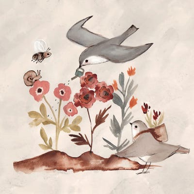 Gardening Pals by Bernadett Urbanovics framed wall art