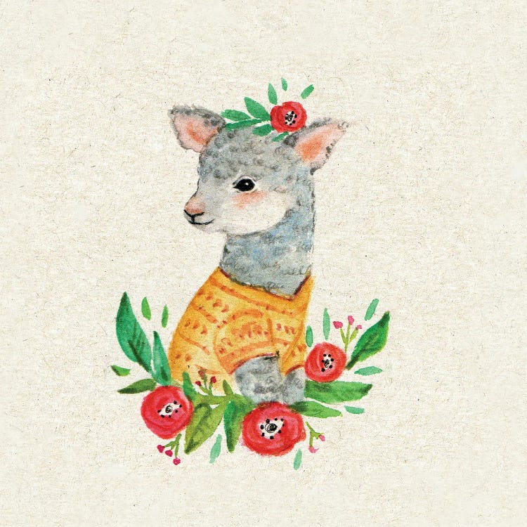 Lamb And Flowers