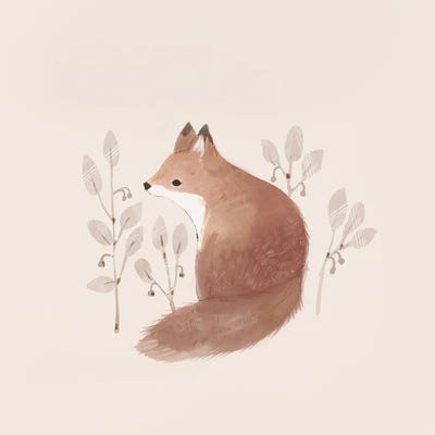 Little Fox by Bernadett Urbanovics framed wall art