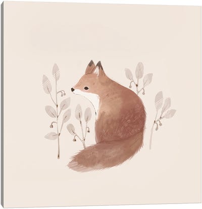 Little Fox Canvas Art Print - Bernadett Urbanovics