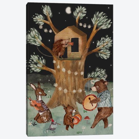The Treehouse Canvas Print #BUV69} by Bernadett Urbanovics Canvas Artwork