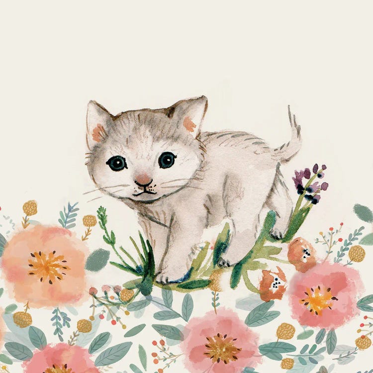 Garden Cat by Bernadett Urbanovics wall art