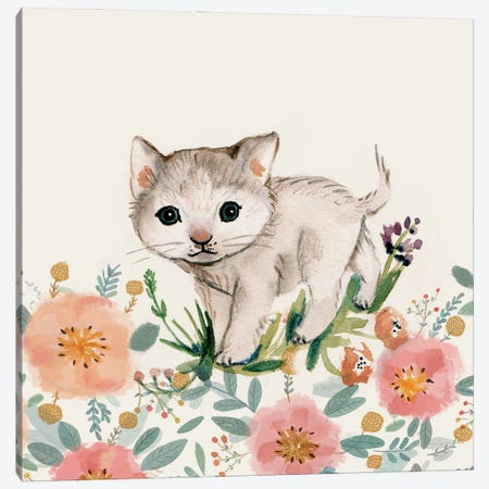 Garden Cat Canvas Print #BUV71} by Bernadett Urbanovics Art Print