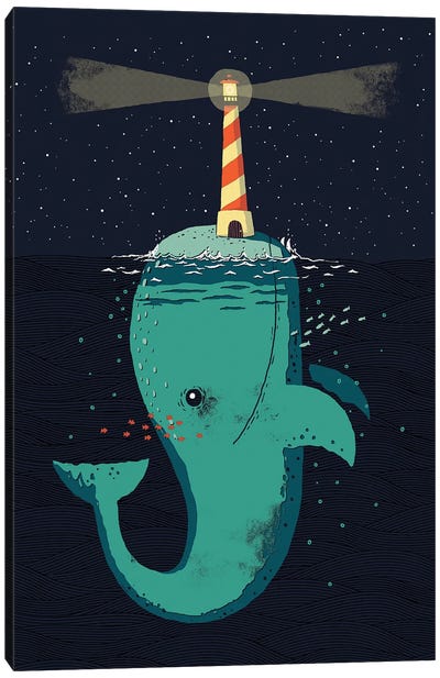 King Of The Narwhals Canvas Art Print - Michael Buxton