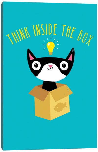 Think Inside The Box Canvas Art Print - Michael Buxton