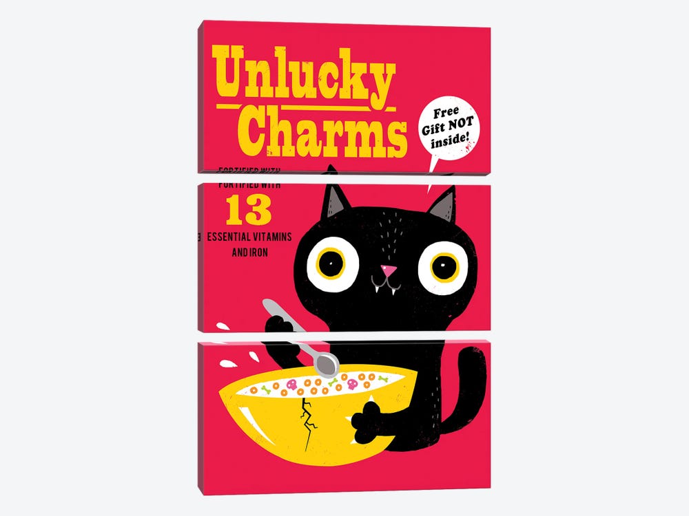 Unlucky Charms by Michael Buxton 3-piece Canvas Wall Art